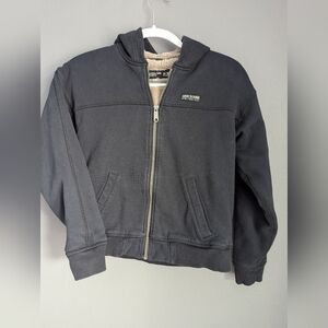 Abercrombie Kids Black Hooded Zip Up Sweatshirt Size 11/12.